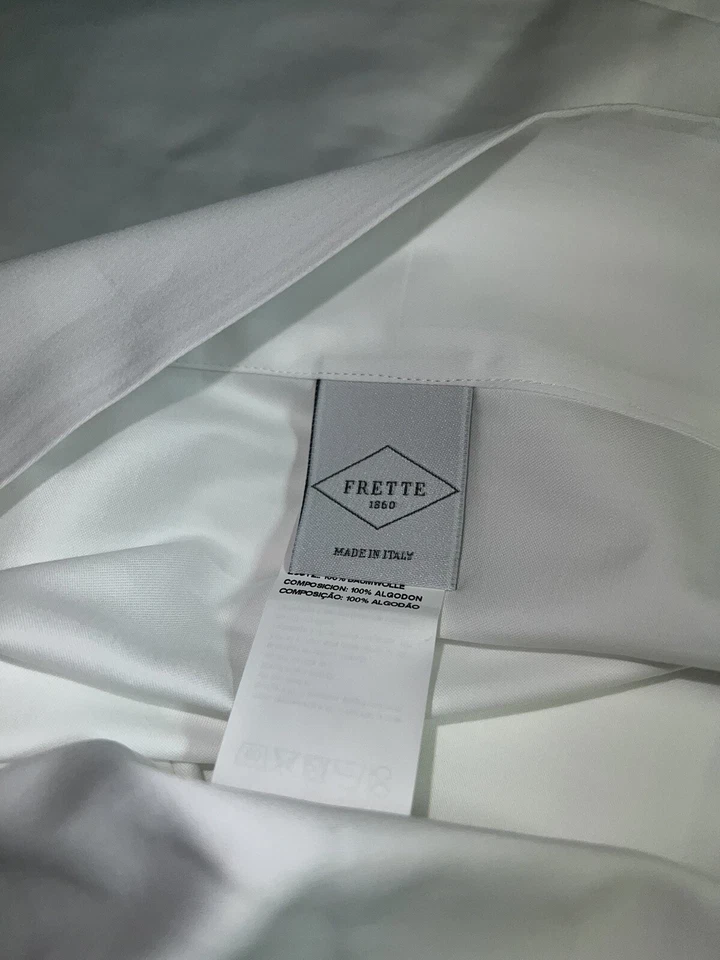 NEW FRETTE WHITE DAMASK EURO SHAMS~SET OF 2~GORGEOUS~26”x26” ORG $530 - Image 2 of 3