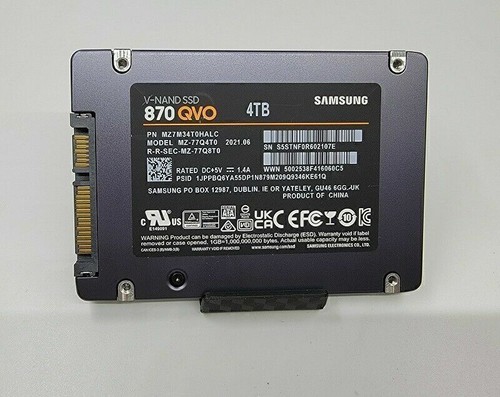 Samsung 870 QVO 4TB MZ1M34T0HALC MZ-77Q4T0 V-NAND SATA III Solid State Drive - Afbeelding 2 van 2