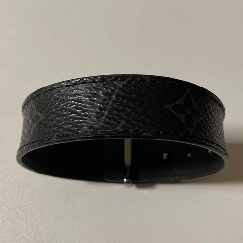 Louis Vuitton M6456 Bracelet LV Slim Monogram Eclipse Noir Used from Japan - 第 5/8 張圖片