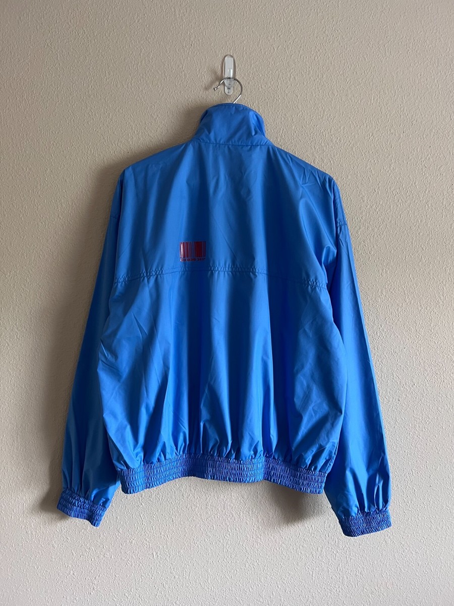 VTMNTS Barcode Track Jacket - Size Large - Blue - Vetements