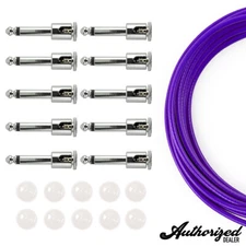 George L's .155 Solderless Pedalboard Cable White & Purple Kit |10/10/10