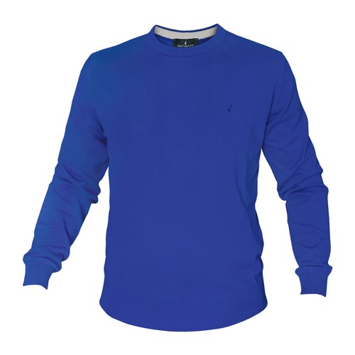 Pull Homme EWM Coton Bleu Taille S - Sweat à Col Rond - Bon état