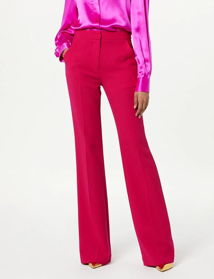 Pantalón Sergio Hudson Corte Bota PEONÍA TALLA 2 Foto 2 de 3