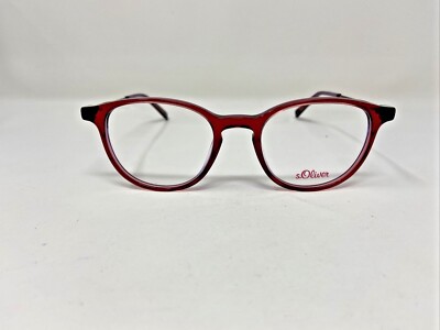 s.Oliver Eyeglasses Frames 93494 300 618 48-19-140 Black/Red Full Rim PO94
