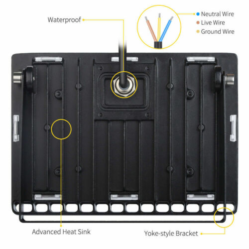LED Flood Light 500W 300W 200W 150W 100W 50W 30W 20W 10W Outdoor Lamp Spotlight - Picture 7 of 35