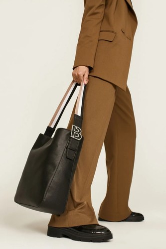 Hugo Boss Hobo Bag Bernstein Schwarz Leder Top Handle Verstellbar - Bild 2 von 13