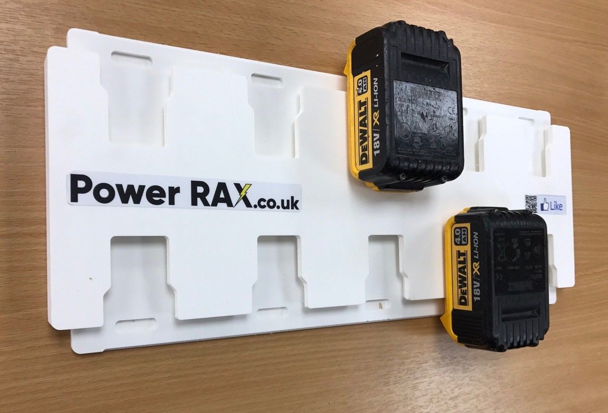 CLICK IN DEWALT 18v & Flexvolt Battery Rack, 2-10 Slots Mounts - Foto 8