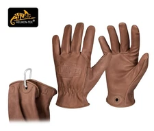 Helikon-Tex LUMBER GLOVES Bushcraft Survival Outdoor Tactical Brown Leather