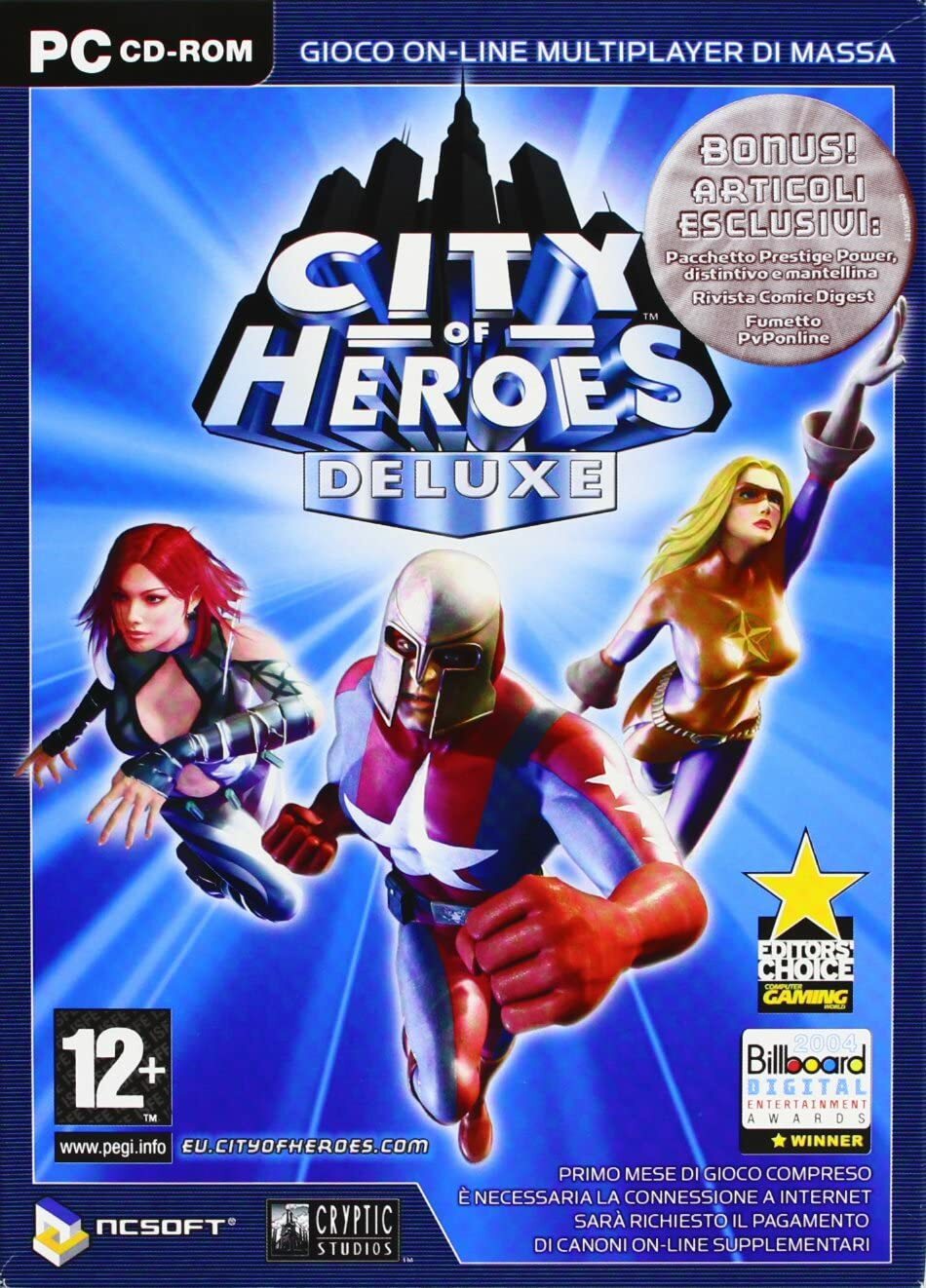 City of Heroes Deluxe PC CD-ROM Edizione italiana NUOVO SIGILLATO