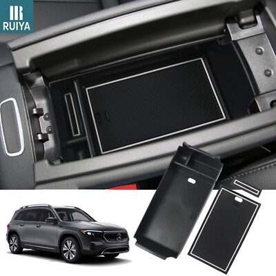 RUIYA Car Center Armrest Storage Tray Box For 2022-2025 Mercedes-Benz EQB 300