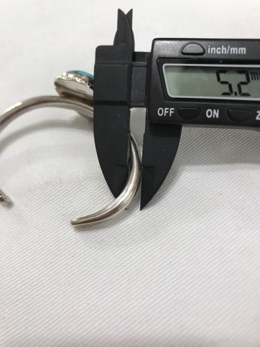 Navajo ~ Sterling Silber .925 ~ Dornröschen Türkis Armreif Armband signiert - Bild 9 von 12