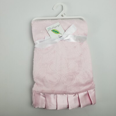 Starting Out: Pink Flower Baby Plush Blanket -Dillard's Exclusive