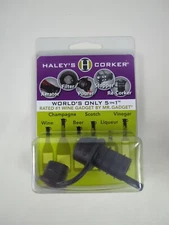 Haley's Corker 5 in 1 Aerator Filter Pourer Stopper Re-Corker NIP
