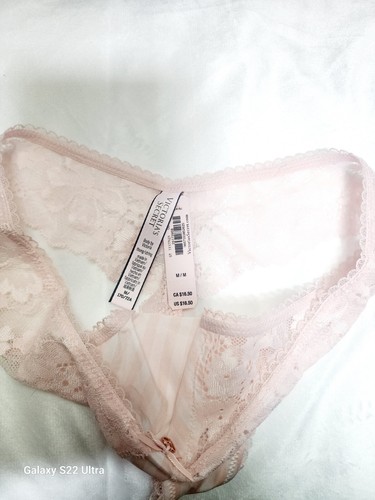 Victoria's Secret MEDIUM BODY BY VICTORIA LACE BACK THONG Pink Stripe Print NWT - Picture 5 of 5