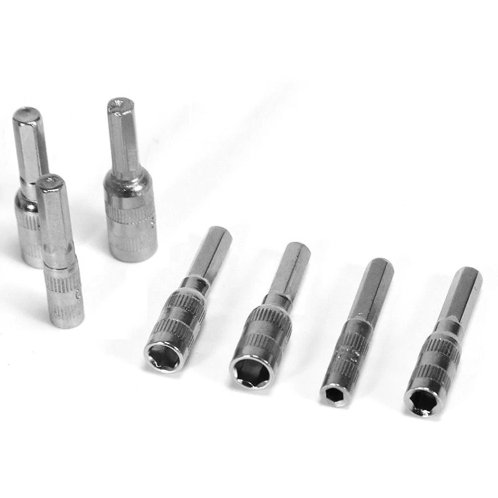 7pcs 2.5mm 5.5mm Hex Socket H4 Shank Deep Metric Sockets For Car Repair