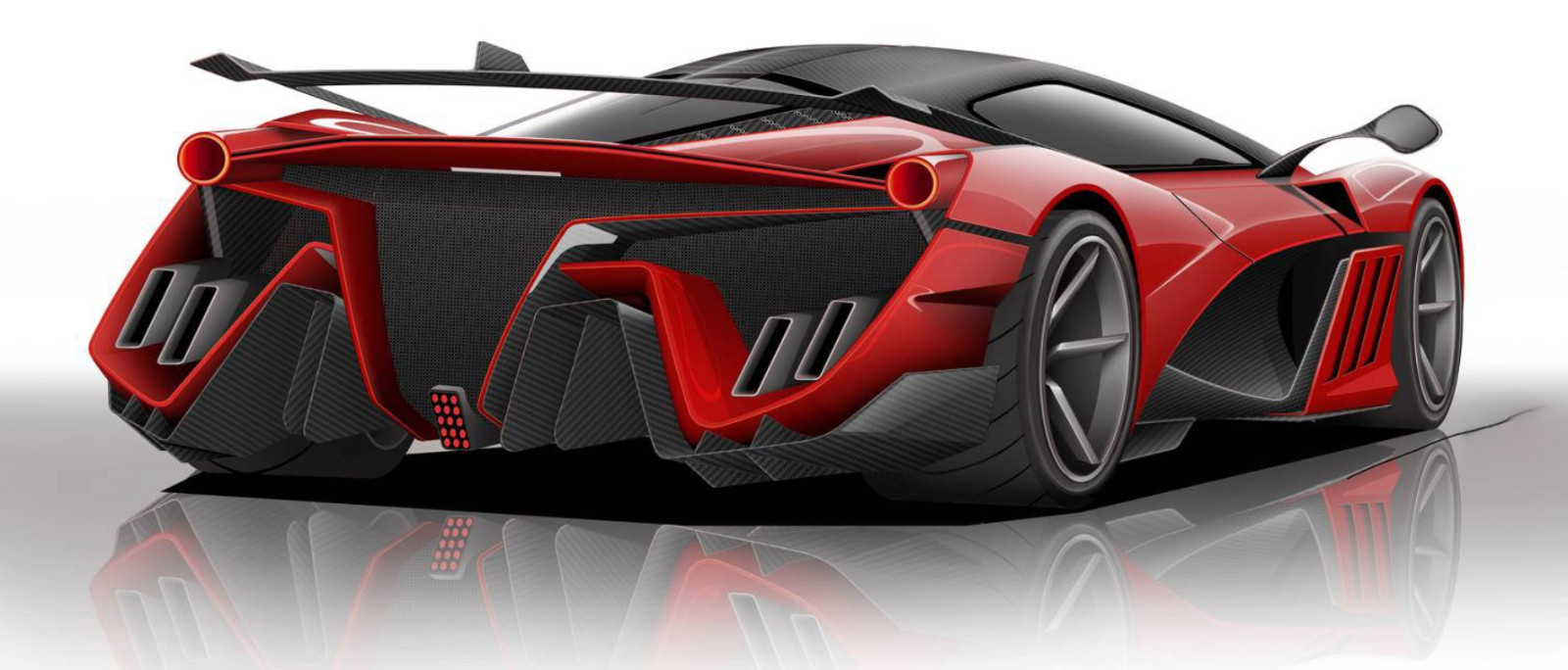 FERRARI Race Car Racing Hypercar Concept Custom Built LARGE 1:12SCALE MODEL