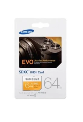 Carte mémoire SDXC EVO Ultra-Fast 64Gb Samsung - Neuve Sous Blister D’origine. - Photo 1/2