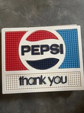 Vintage Pepsi Cola Rubber Bar Mat Change Mat  Pepsi “Thank You”  Promotional Mat