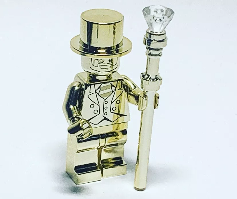 Lego Chrome Plated Mr Gold Mini Figure RARE New