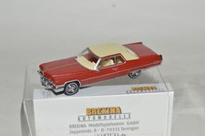 HO scale Brekina 18125 1970's Cadillac Coupe deVille RED/TAN