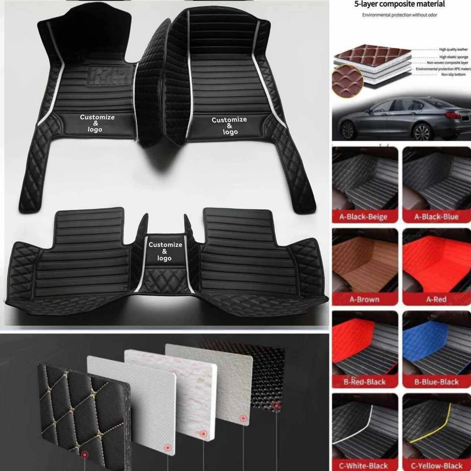 For Chrysler 300 300C 300S Full Surround Car Floor Mats Carpets Waterproof Auto - Imagem 4 de 4