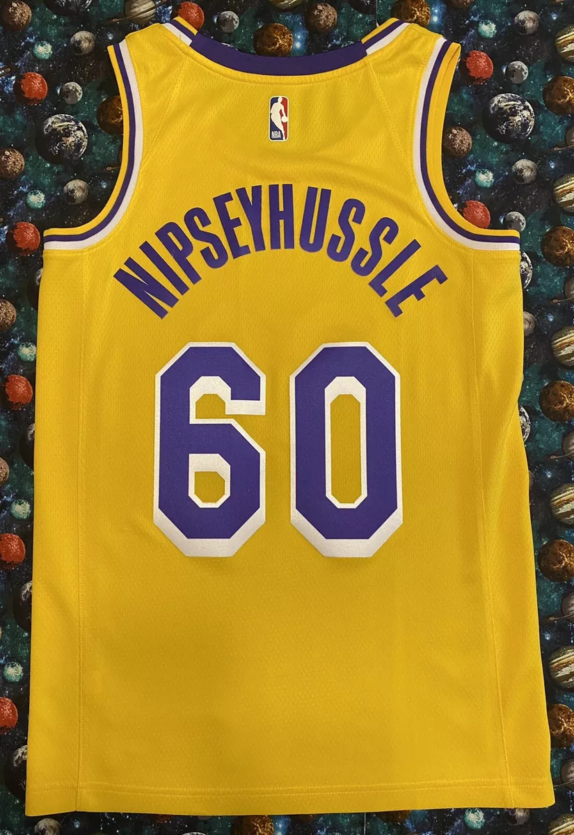 Custom Nike NBA Los Angeles LA Lakers Nipsey Hussle Basketball Jersey