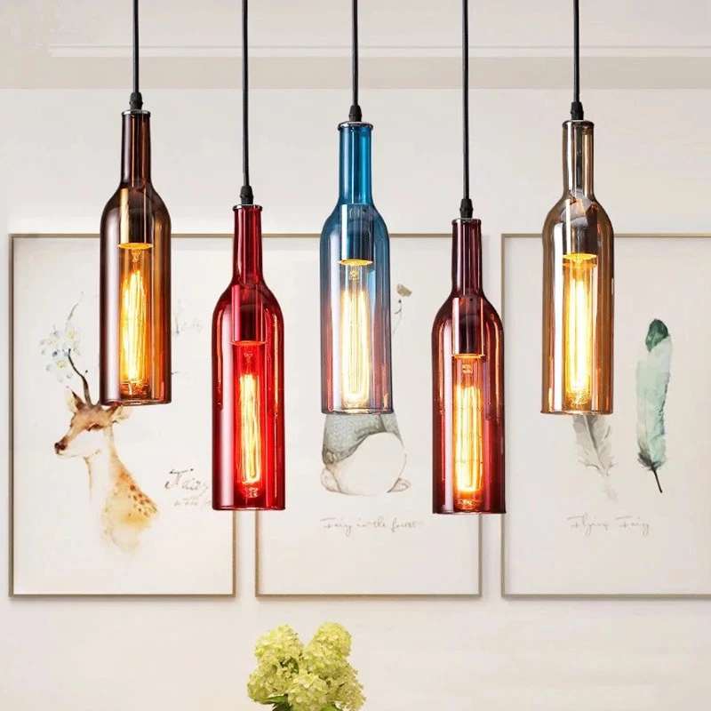 Glass bottle chandelier deals