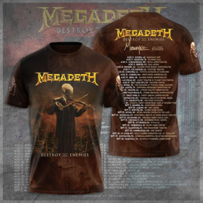 Megadeth Announces Destroy Destruction All Enemies Tour 2024 T-Shirt Men Women