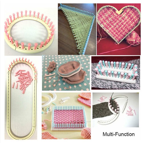 Round Knitting Looms Set DIY Hook Needle Scarf Smart Weaving Loom Kit Kids Gift - Picture 5 of 9