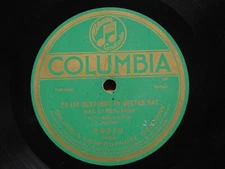 Max Bloch German folk 78 Es Ist Bestimmt In Gottes Rat on Columbia