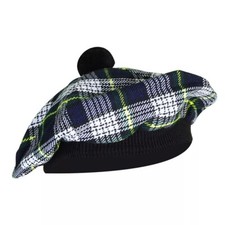 Men's Dress Gordon TAM o' SHANTER Bonnet Beret Balmorals Tartan Tammy Hat