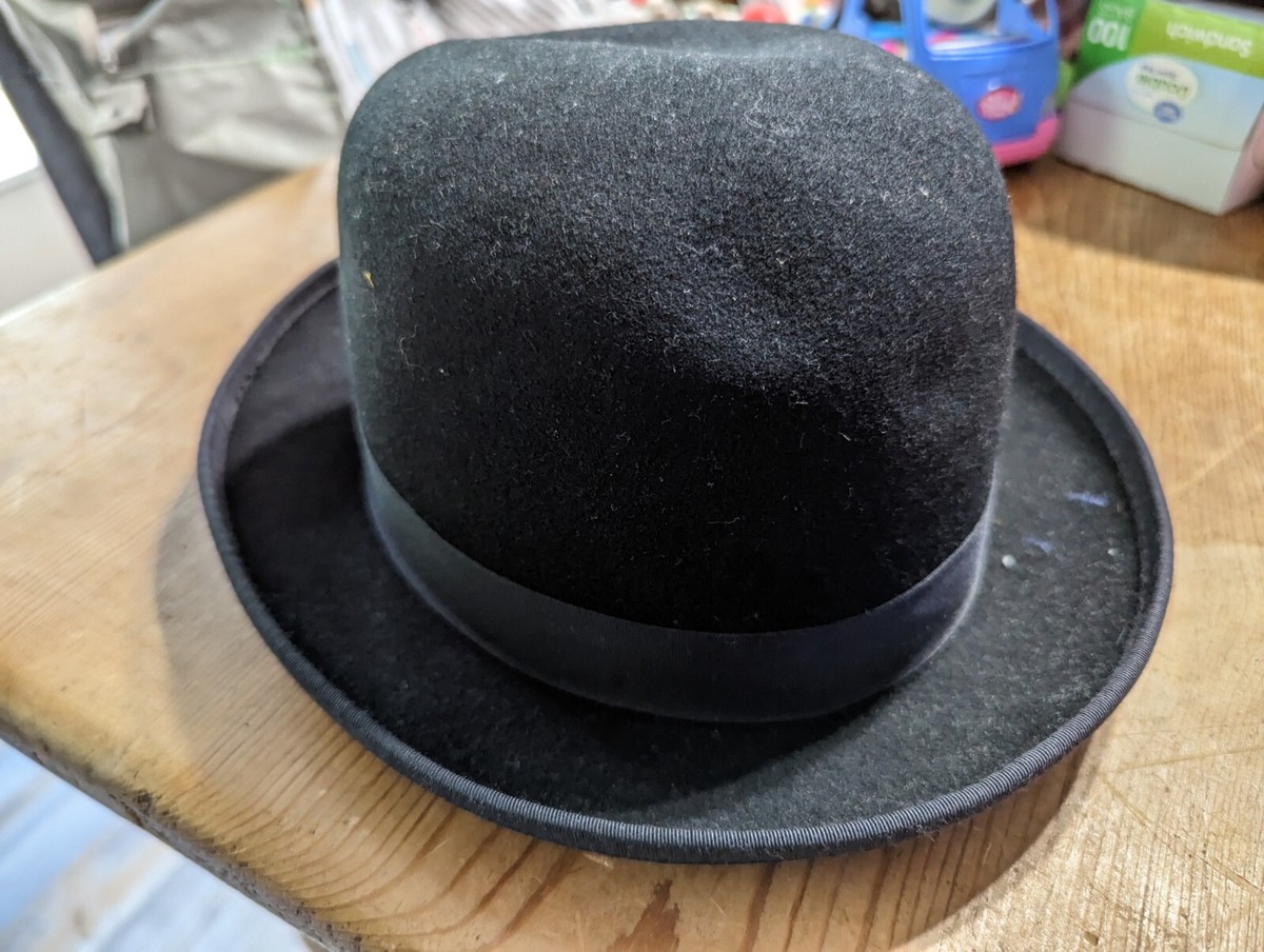 Vintage DORFMAN PACIFIC BOWLER HAT Wool Felt Classic Brim  display picture 1