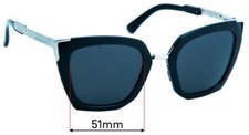 SFx Replacement Sunglass Lenses Fits Oakley Oo9445 Side Swept - 51mm Wide