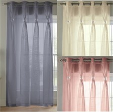 DIANA Diamante Sparkle Glittery Pleated Eyelet Top Voile Curtain Panel