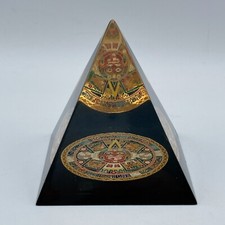 Pisapapeles Acrílico México 3" Vintage Calendario Azteca Maya Conexión Pirámide