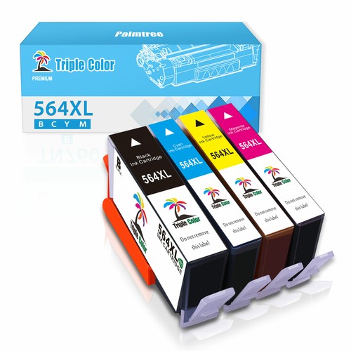 4 Pack Printer Ink Cartridges 564XL Black/Color For HP PhotoSmart 7510