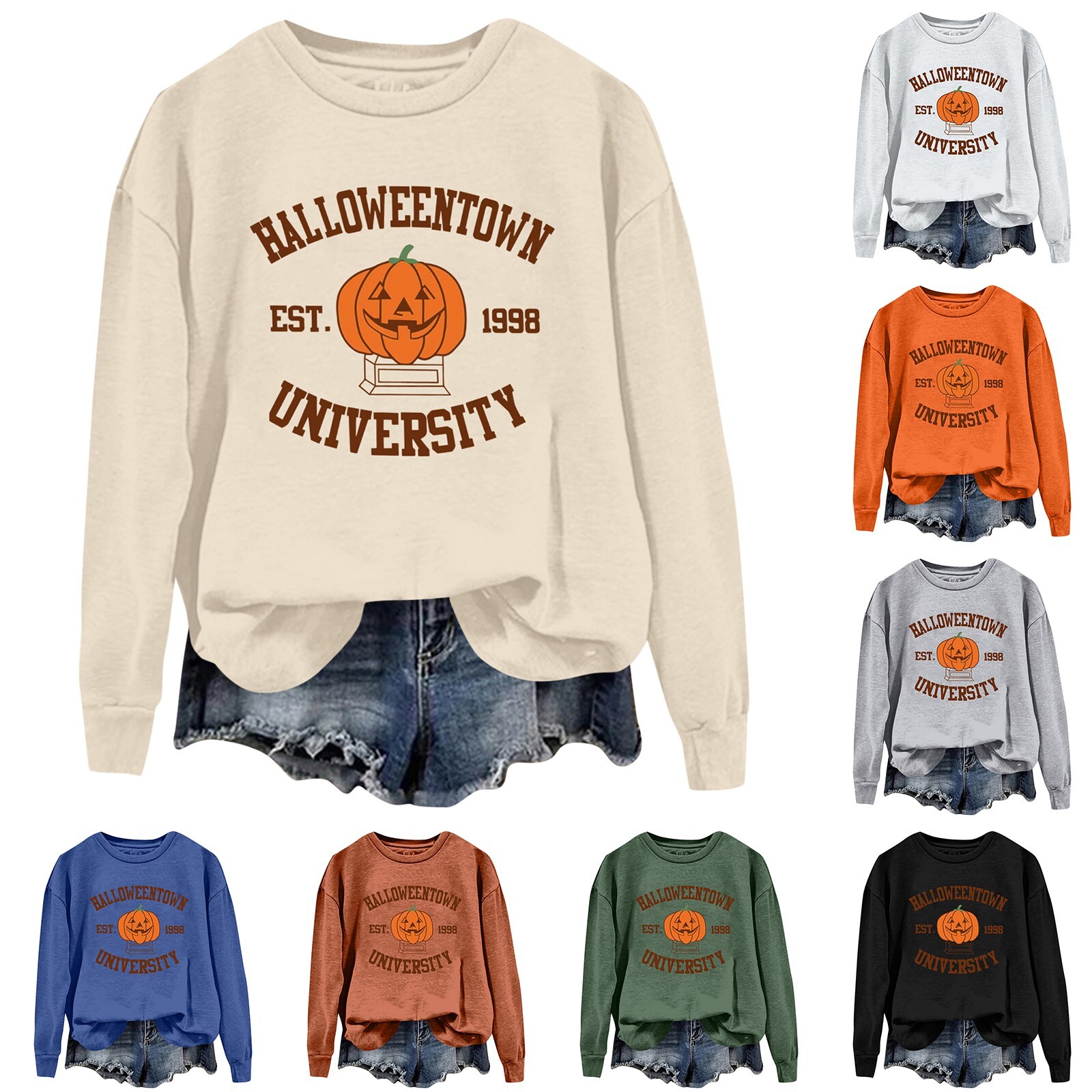 Sweater for Women Classic Y2k Cute Floral Fall Winter O-Neck Sweatshirt Pullover-image