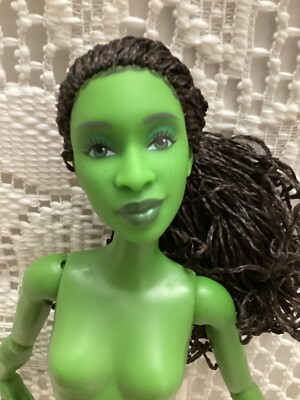 WICKED NUDE CYNTHIA ERIVO DELUXE ELPHABA DOLL ARTICULATED GREEN NEW OUT