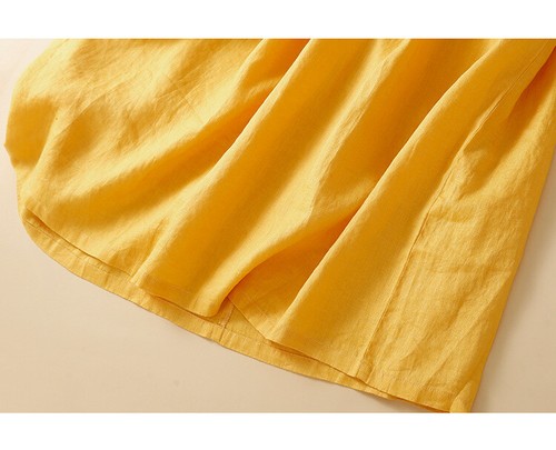 Ladies Summer Holiday Linen Cotton Long Loose Dresses Buttons Blouse Dress SIZE - Picture 20 of 25