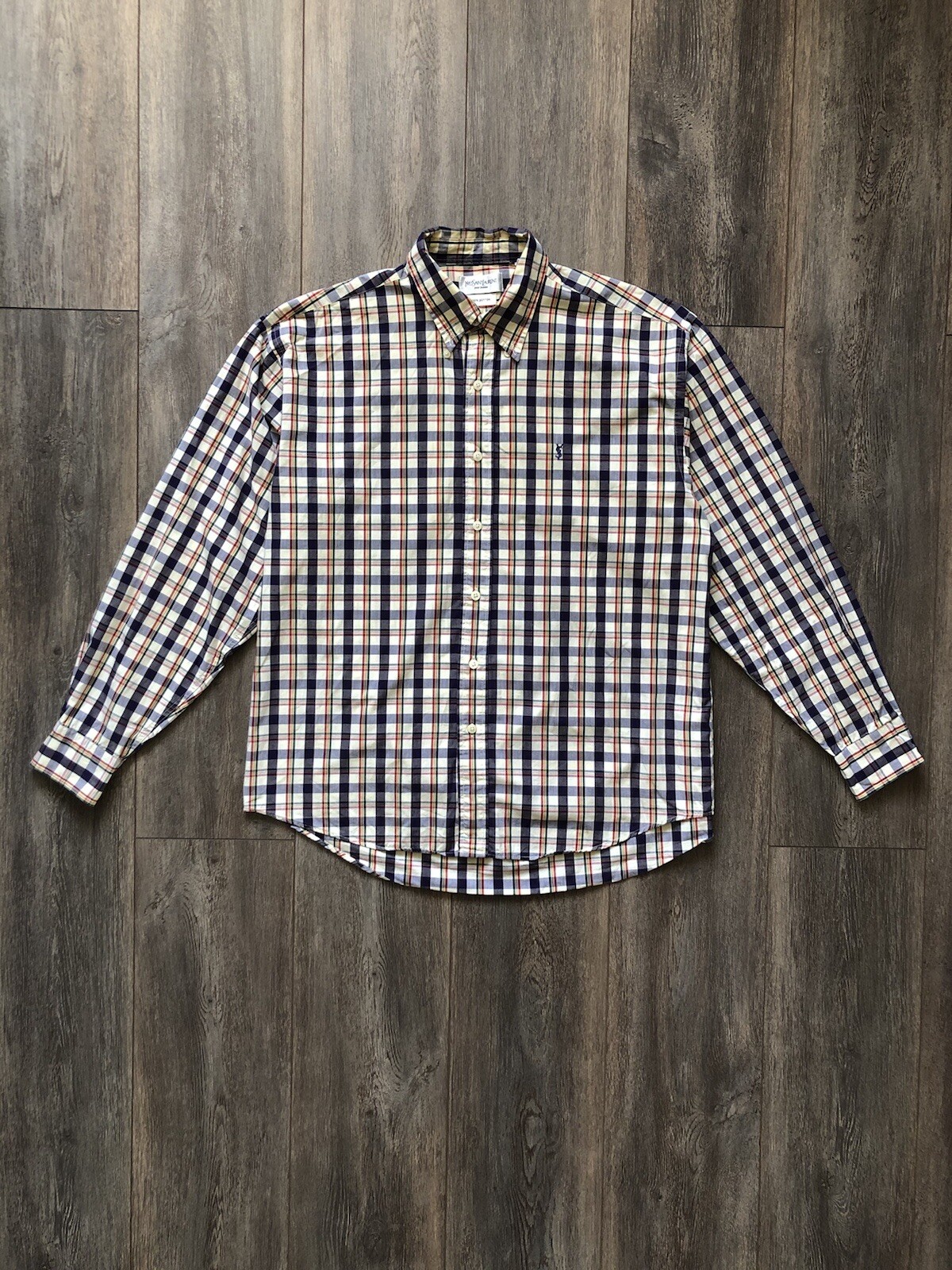 SAINT LAURENT Camicia lusso Yves Saint Lauren vintage logo minimalismo abbottonato