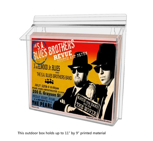 6 Pack Outdoor Flyers Box Wall or Post Mount for 11" x 8.5" Printed Materials - Picture 6 of 9