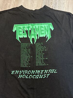 Testament Vintage 1989 Greenhouse Effect Tour Shirt XL Testament Vintage 1989 Greenhouse Effect Tour Shirt XL