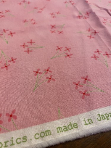 Rose Pink on Bubblegum Pink Moda COTTON FABRIC Quilt Sew 25" x 42" - Picture 7 of 8