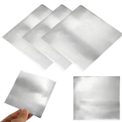 5 x Pure Zinc Zn Sheet Plate High Purity 99.99% For Science Lab 100x100x0.2mm YL