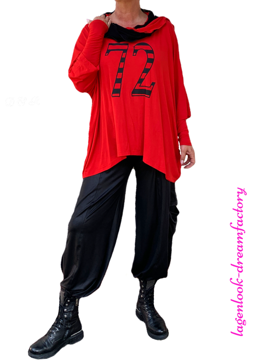 Túnica Oversize Estilo Lagenlook MYO - Talles 46 A 58, Material 96% Viscosa 4% Elastano, Print NY