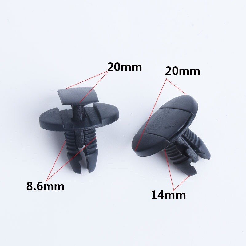 10x Clips 8 mm Fixation RENAULT/PEUGEOT/CITROEN Agrafe rivet Pare-Boue Pare-choc - Bild 2 von 3