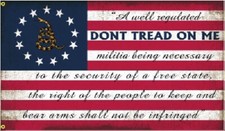 3X5 GADSDEN BETSY ROSS 1776 A WELL REGULATED MILITIA WE THE PEOPLE FLAG BANNER A