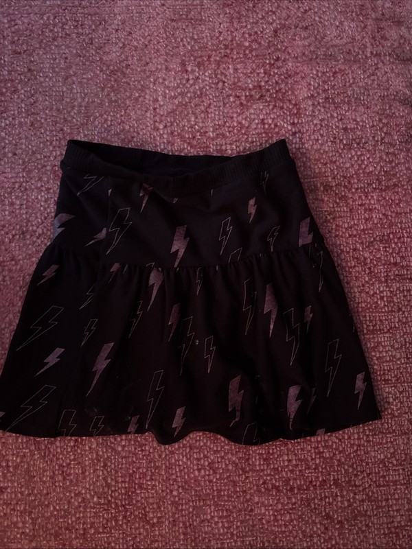 Chaser Girls Lightning Bolt Black Skirt 10