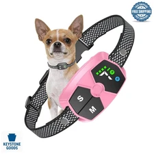 Smart Rechargeable Bark Collar for Large, Medium & Small Dogs - 4 Training Modes