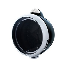 Black Guide 682-c Headlight No Bulb With Led Signal - Amber Ledclear Lens